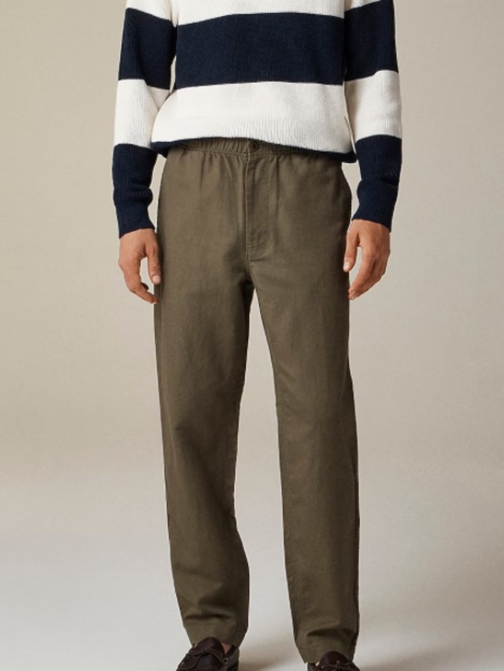 J. Crew Men’s Olive Pier Pants cotton linen blend medium NWT